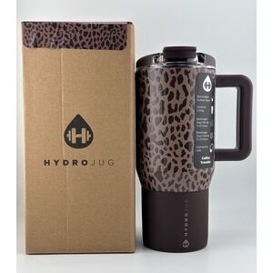 HYDROJUG 20oz Coffee Traveler, BROWN LEOPARD
